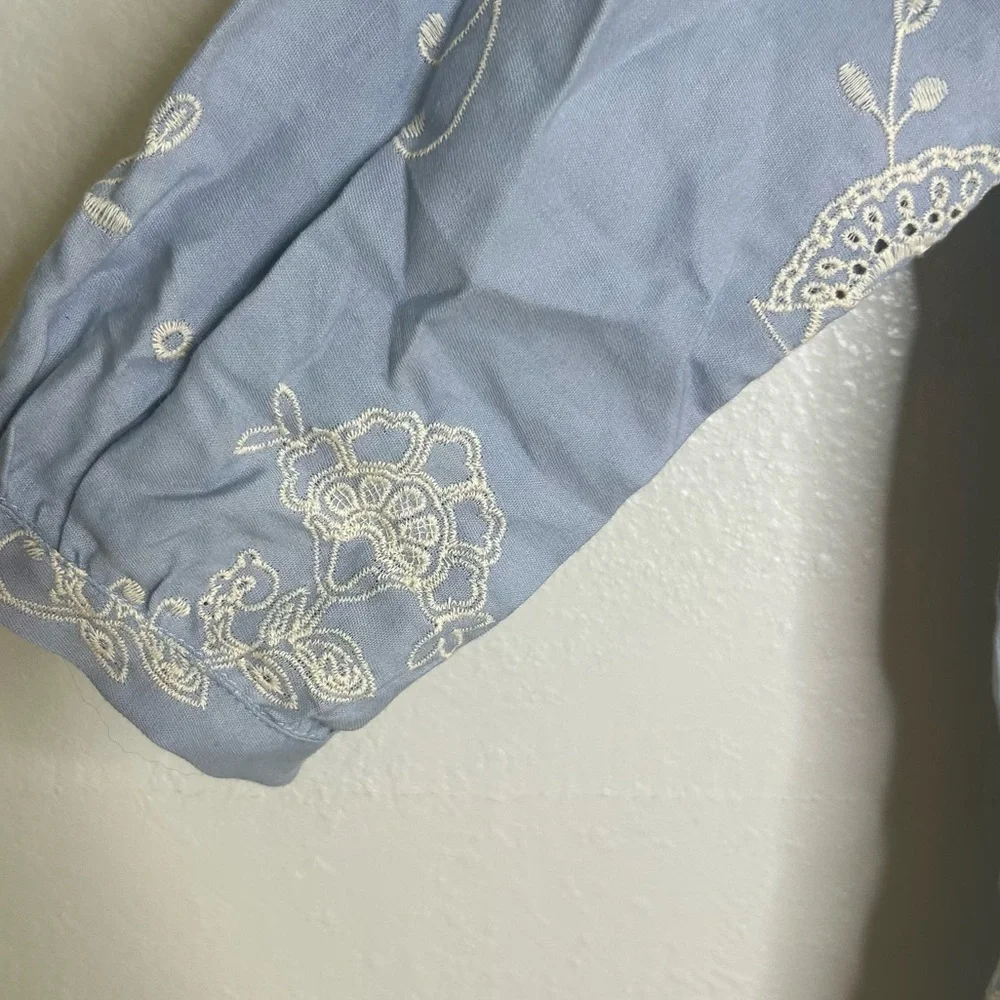 Spell & The Gypsy Casablanca Chambray Embriodered Romper Size Extra Small - Picture 12 of 14